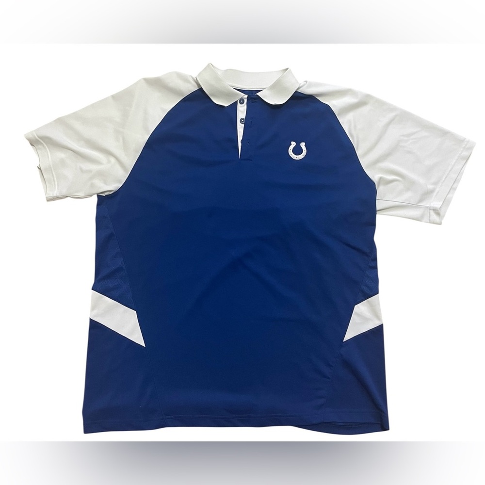 Reebok NFL Indianapolis Colts Polo Shirt Men’s 2XL Blue White Embroidered